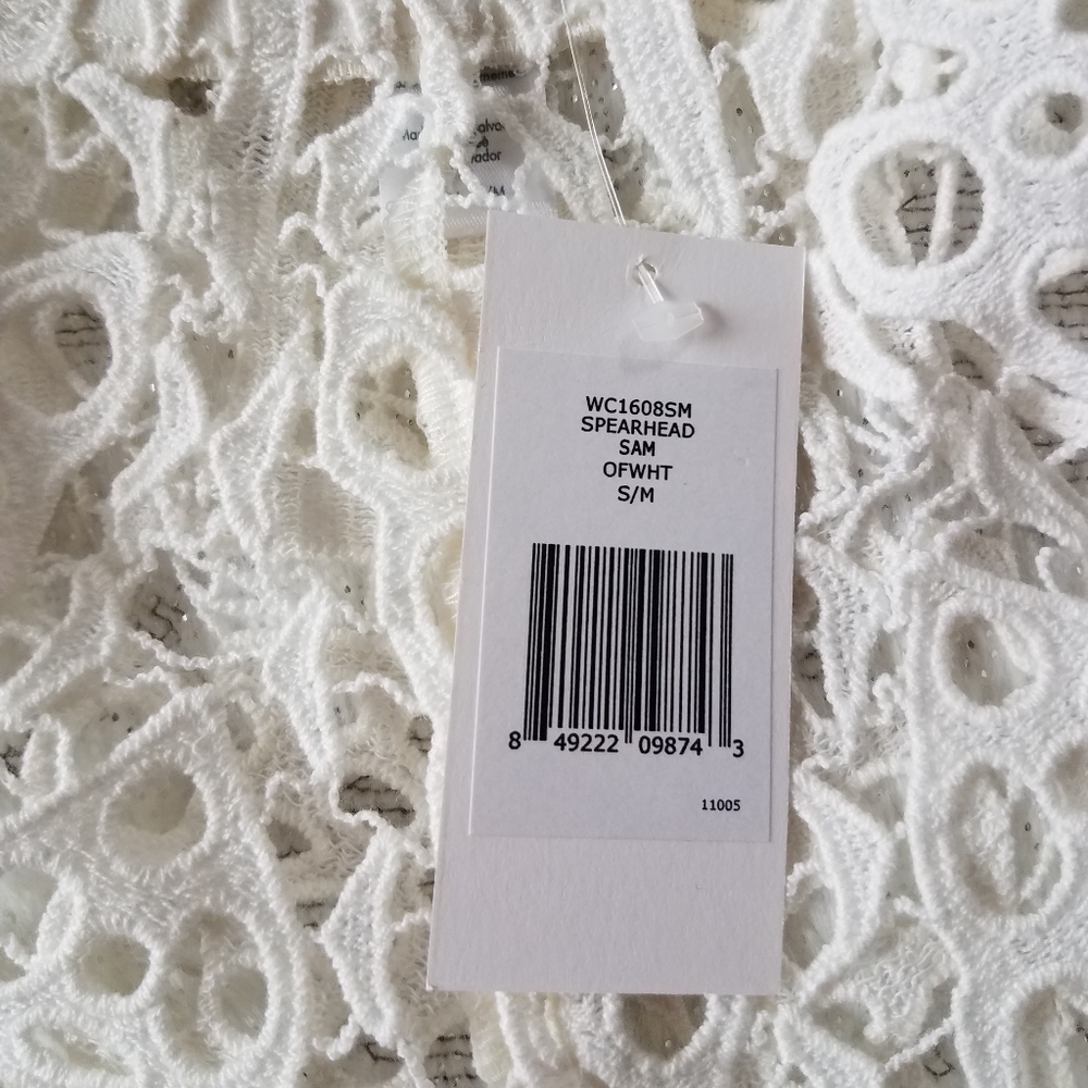 Eberjey Spearhead Sam Shorts Cover-up Crochet White S/M - Picture 11 of 13